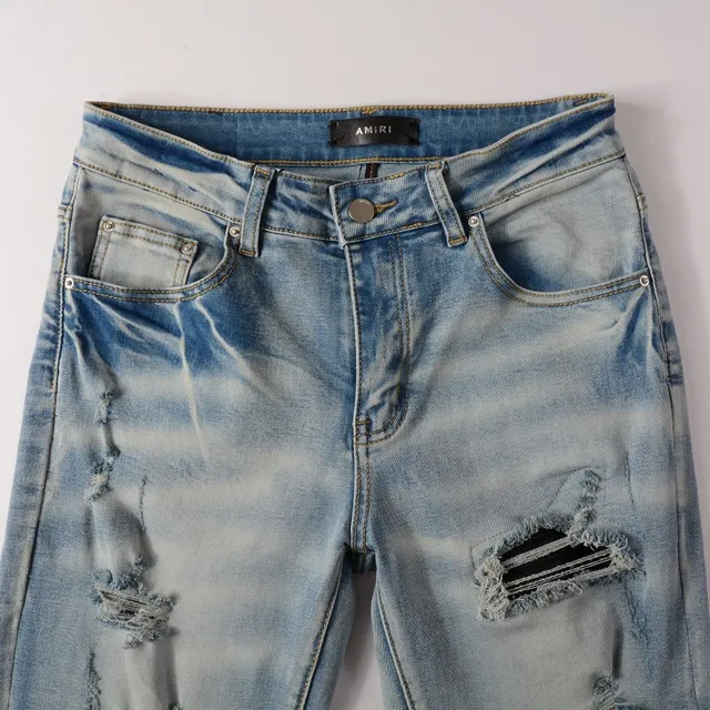 Jeans slim-fit light-wash déchirés 3
