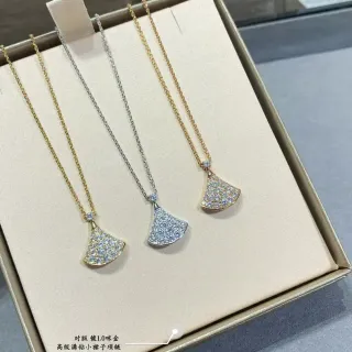 سلاسل قلادات على شكل مروحة بأحجار Pavé