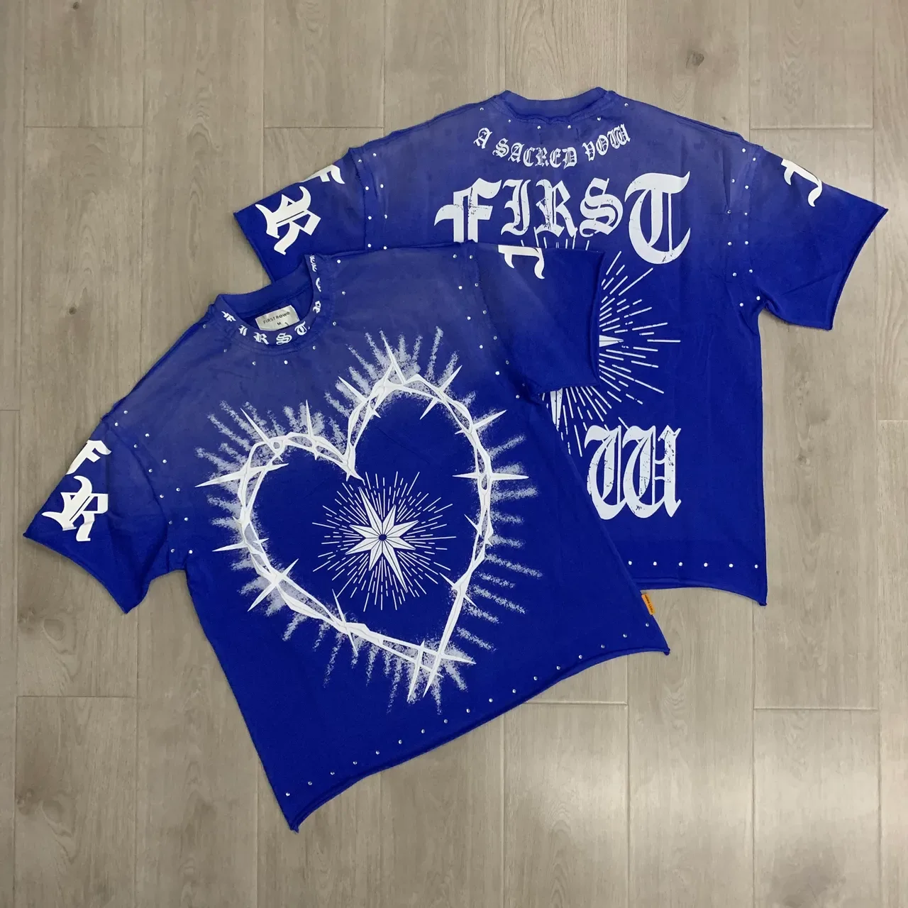 FIRST ROW Studded Heart of Thorns Graphic T-Shirt 4