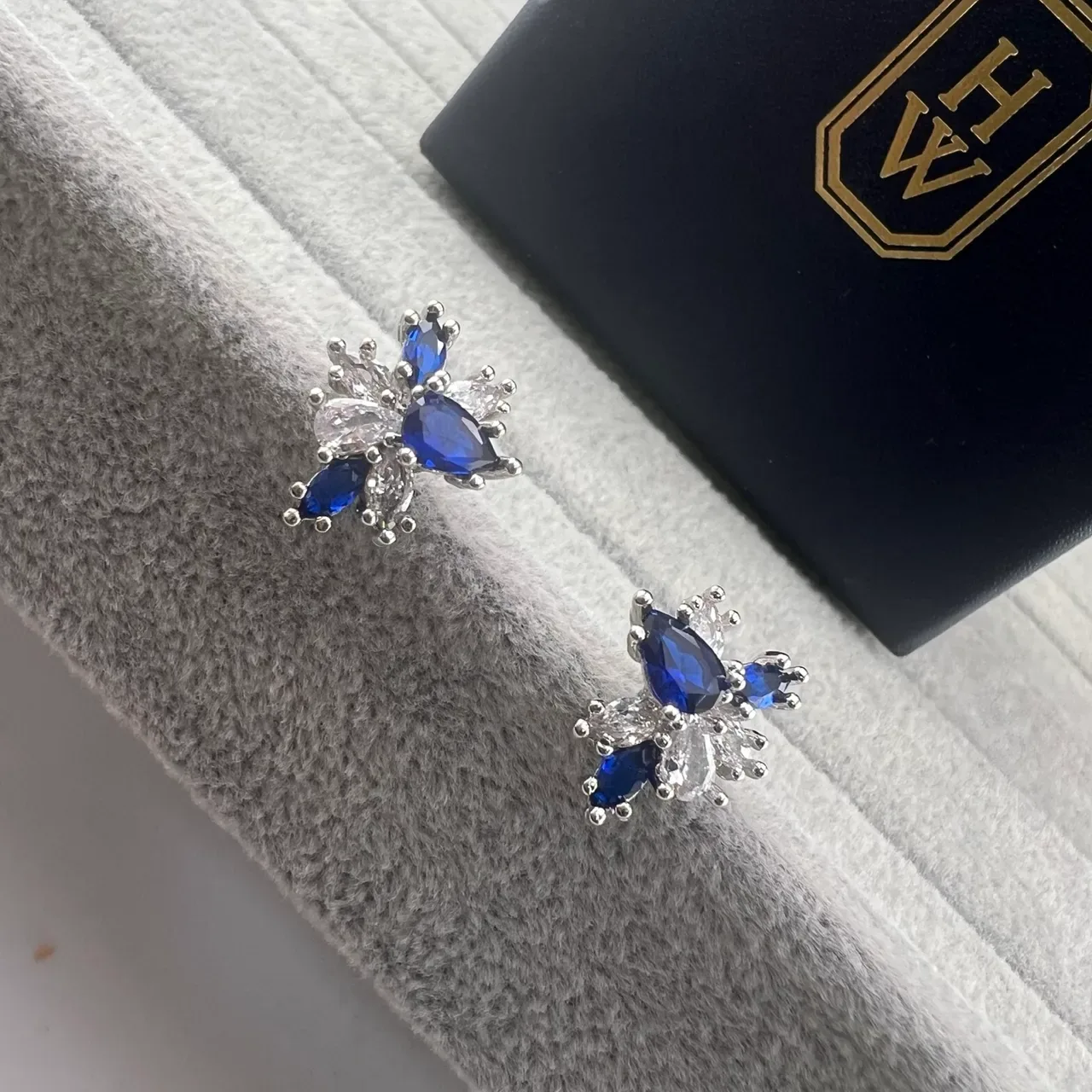 Floral Cluster Multi-Gemstone Stud Earrings 3