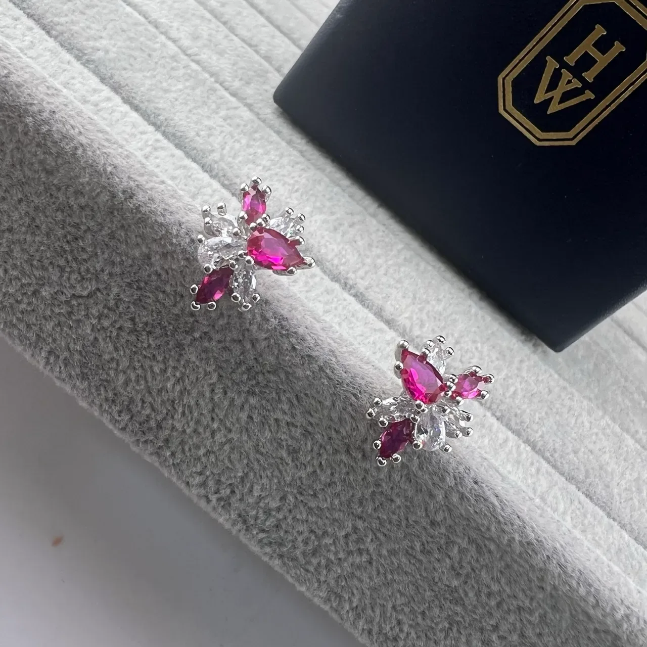 Floral Cluster Multi-Gemstone Stud Earrings 5