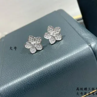 Floral Pavé Five-Petal Stud Earrings