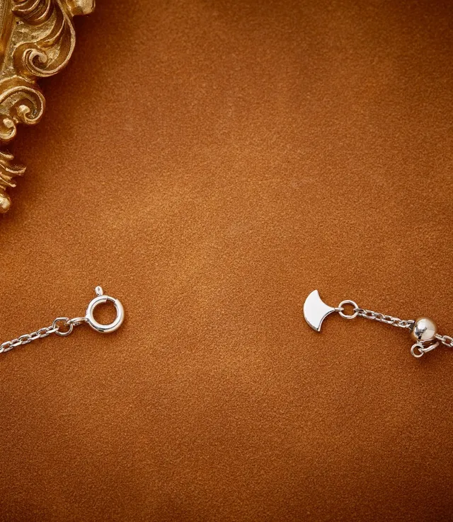 Floral Pavé Silver-Tone Necklace 2