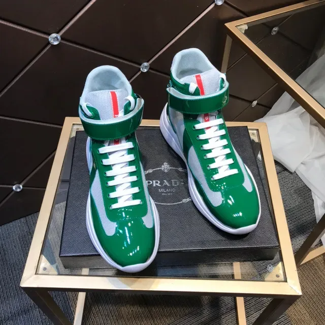 Glossy Green and White High-Top Lifestyle Sneaker 7
