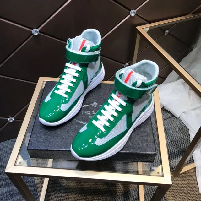 Glossy Green and White High-Top Lifestyle Sneaker 8