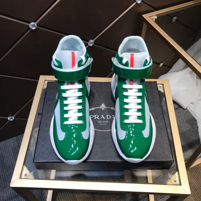 Glossy Green and White High-Top Lifestyle Sneaker 9
