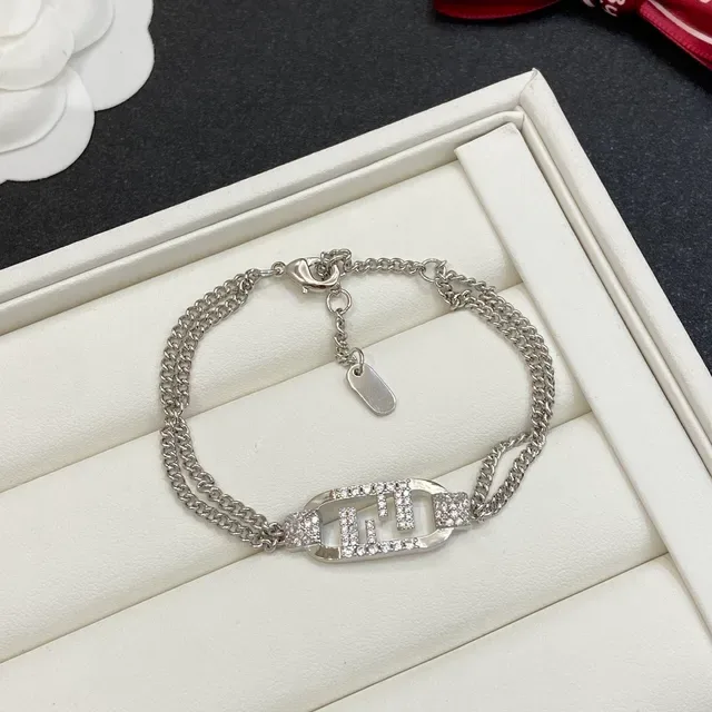Gold and Silver Crystal-Encrusted Chain Link Bracelets 3