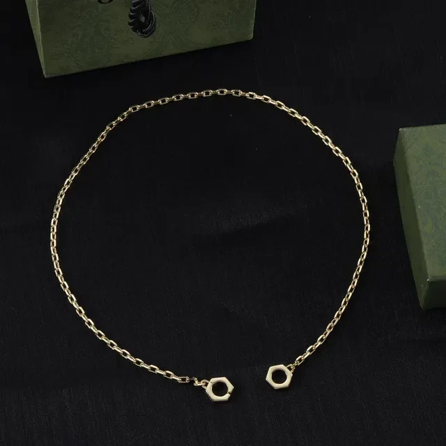 Gold and Silver Hexagonal Geometric Pendant Necklaces 5