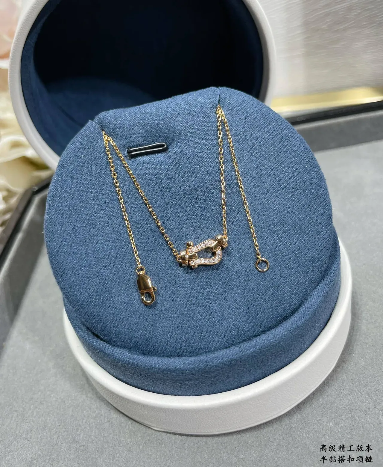 Gold Black Pavé-Set Stone Detail Jewelry 2