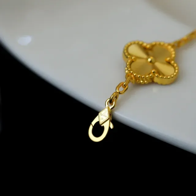Gold Chain Four Clover Charms Bracelet 3