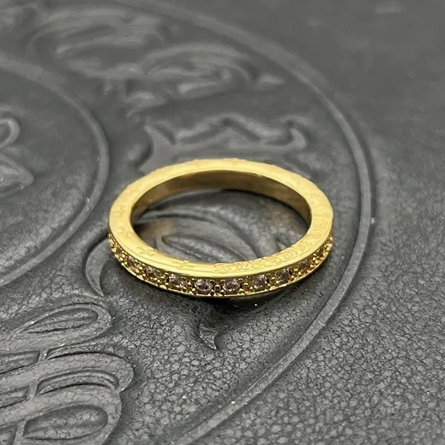 Gold Red Eternity Bands Pavé-Set Gemstones Ring 4