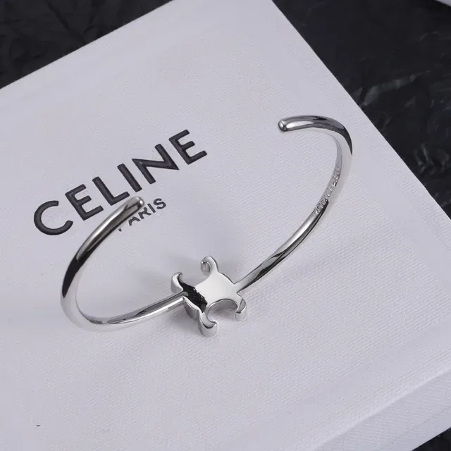 Gold Silver Open Cuff Sculpted Fleur-De-Lis–style Motif Bracelet 2