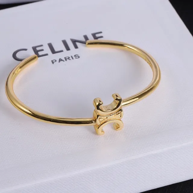 Gold Silver Open Cuff Sculpted Fleur-De-Lis–style Motif Bracelet 3