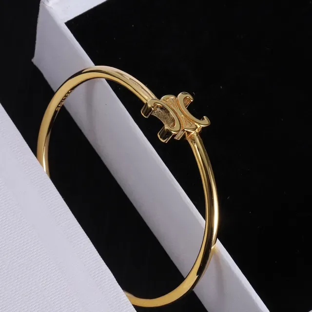 Gold Silver Open Cuff Sculpted Fleur-De-Lis–style Motif Bracelet 7