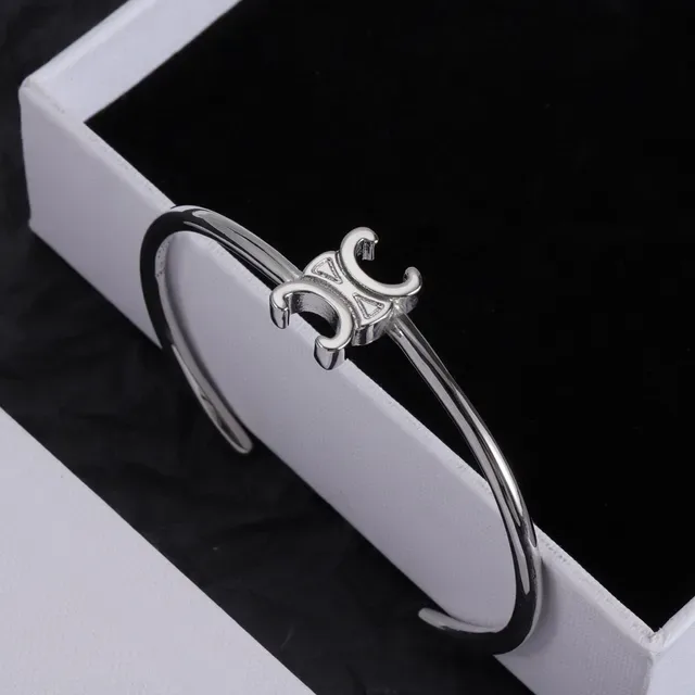 Gold Silver Open Cuff Sculpted Fleur-De-Lis–style Motif Bracelet 8