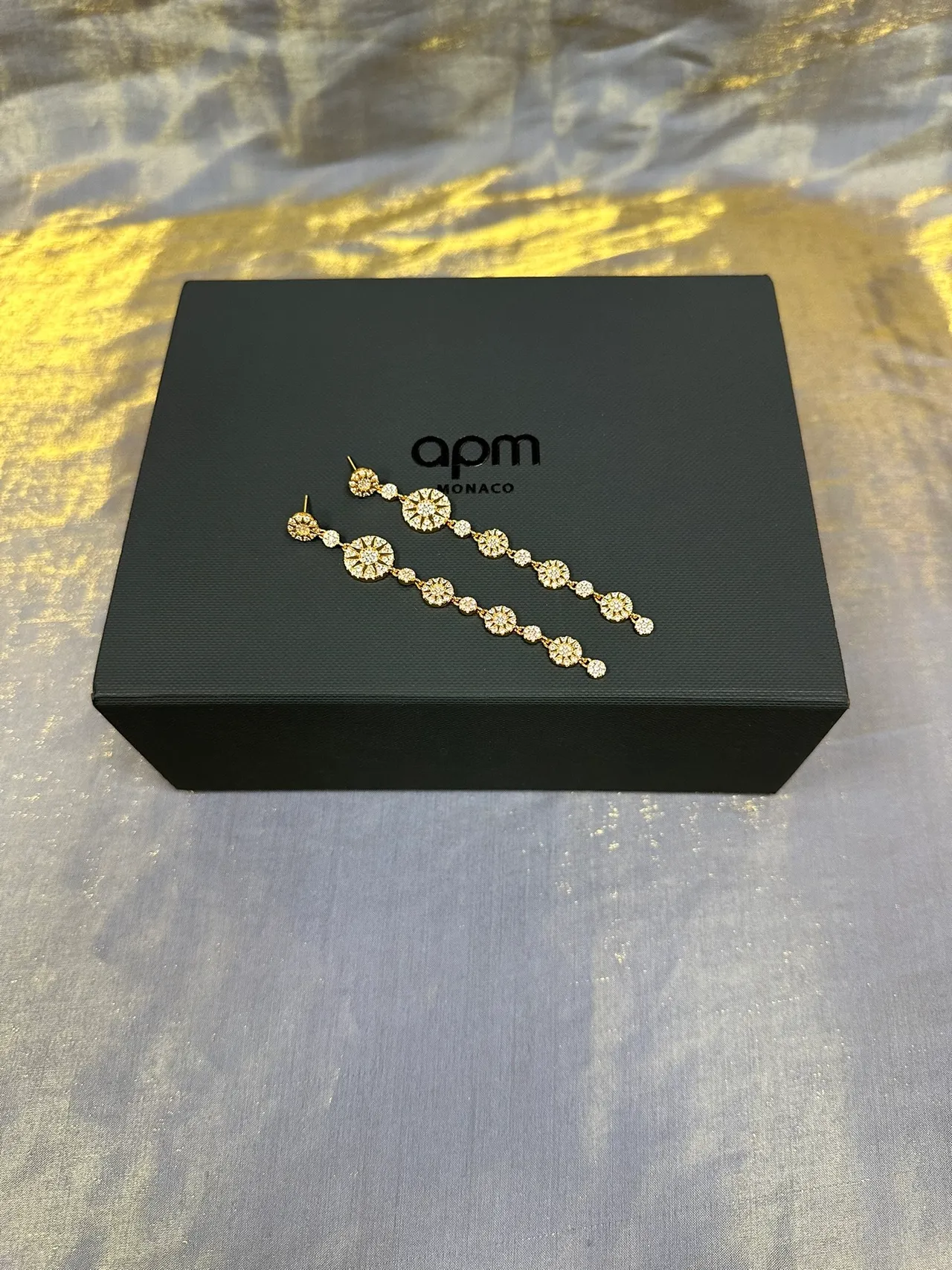 Gold-Tone Floral Chandelier Drop Earrings 6