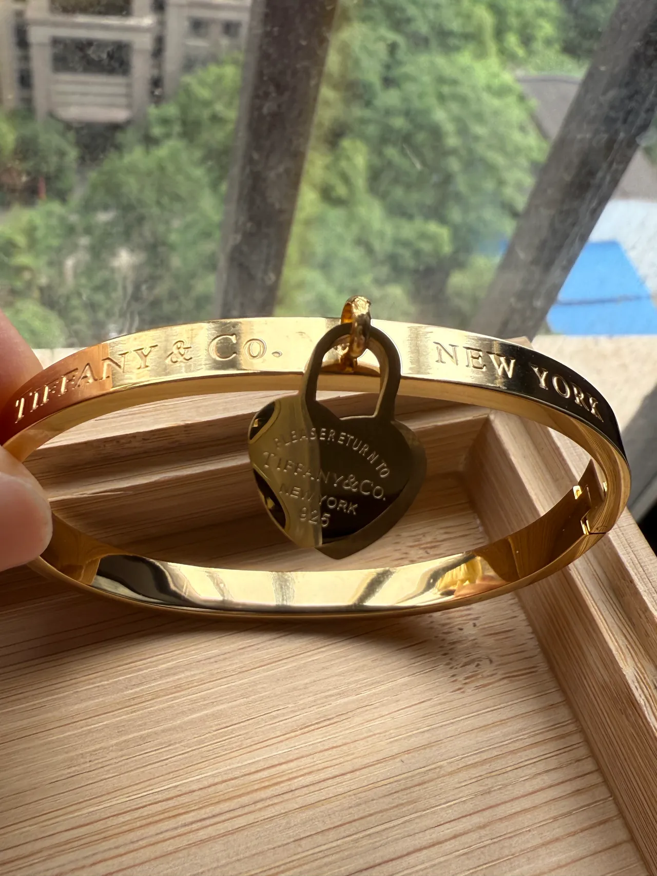 Gold-Tone Pavé Crystal Hinged Bangle Bracelet 19