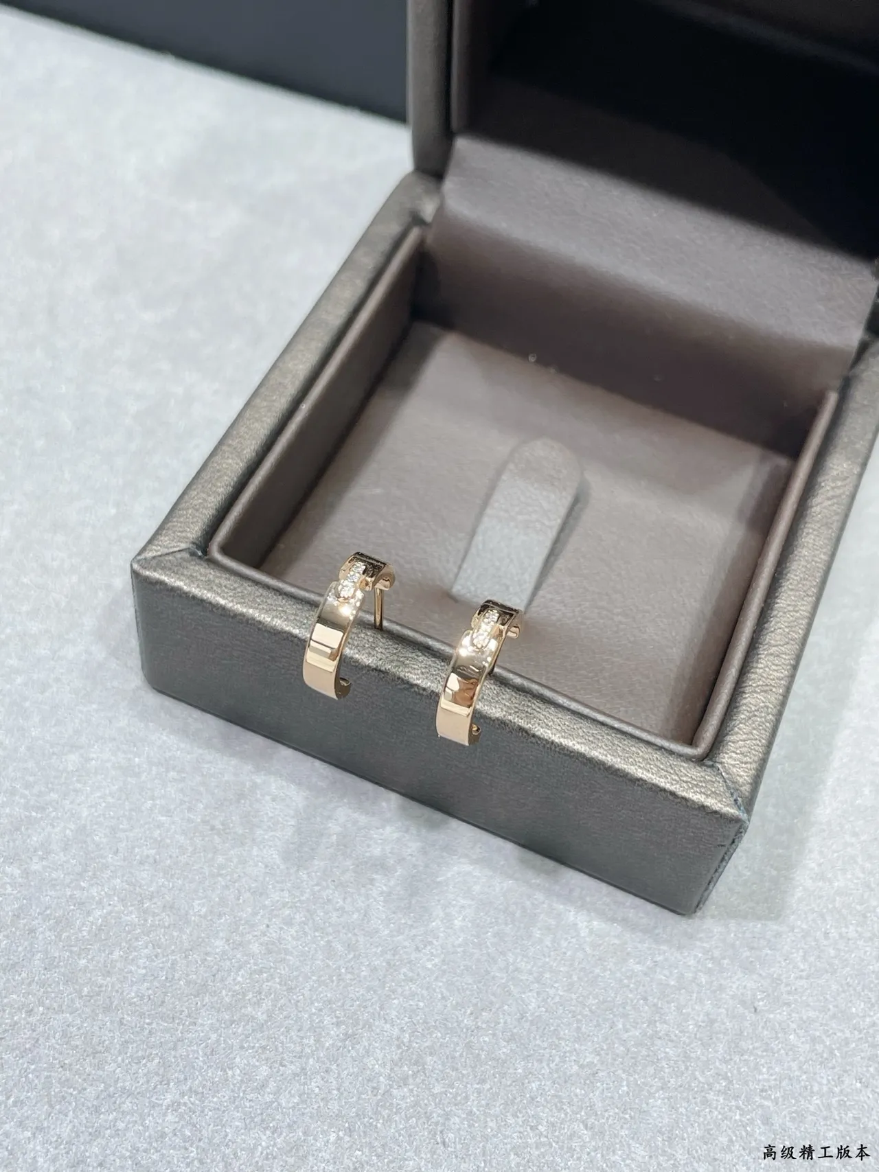 Gold-Tone Pavé Hinged Hoop Earring 7