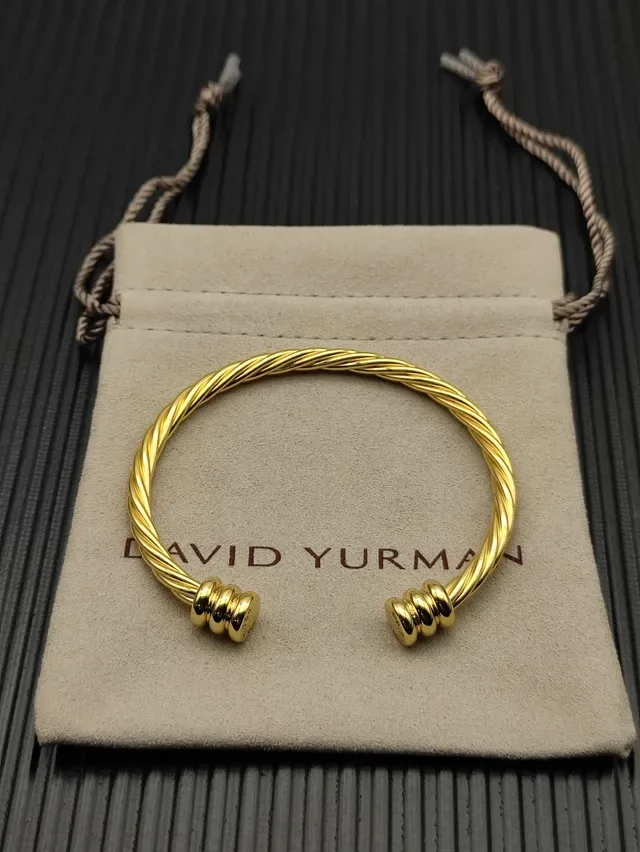 Gold-Tone Twisted Rope Cuff Bracelet 4