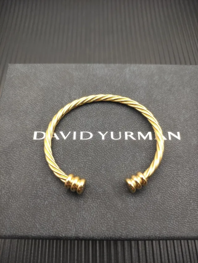 Gold-Tone Twisted Rope Cuff Bracelet 7