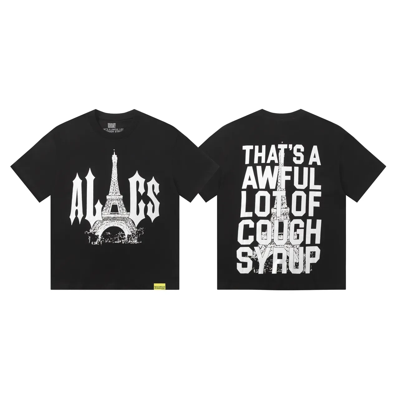 Graphic Print Eiffel Tower Typography T-Shirt 2