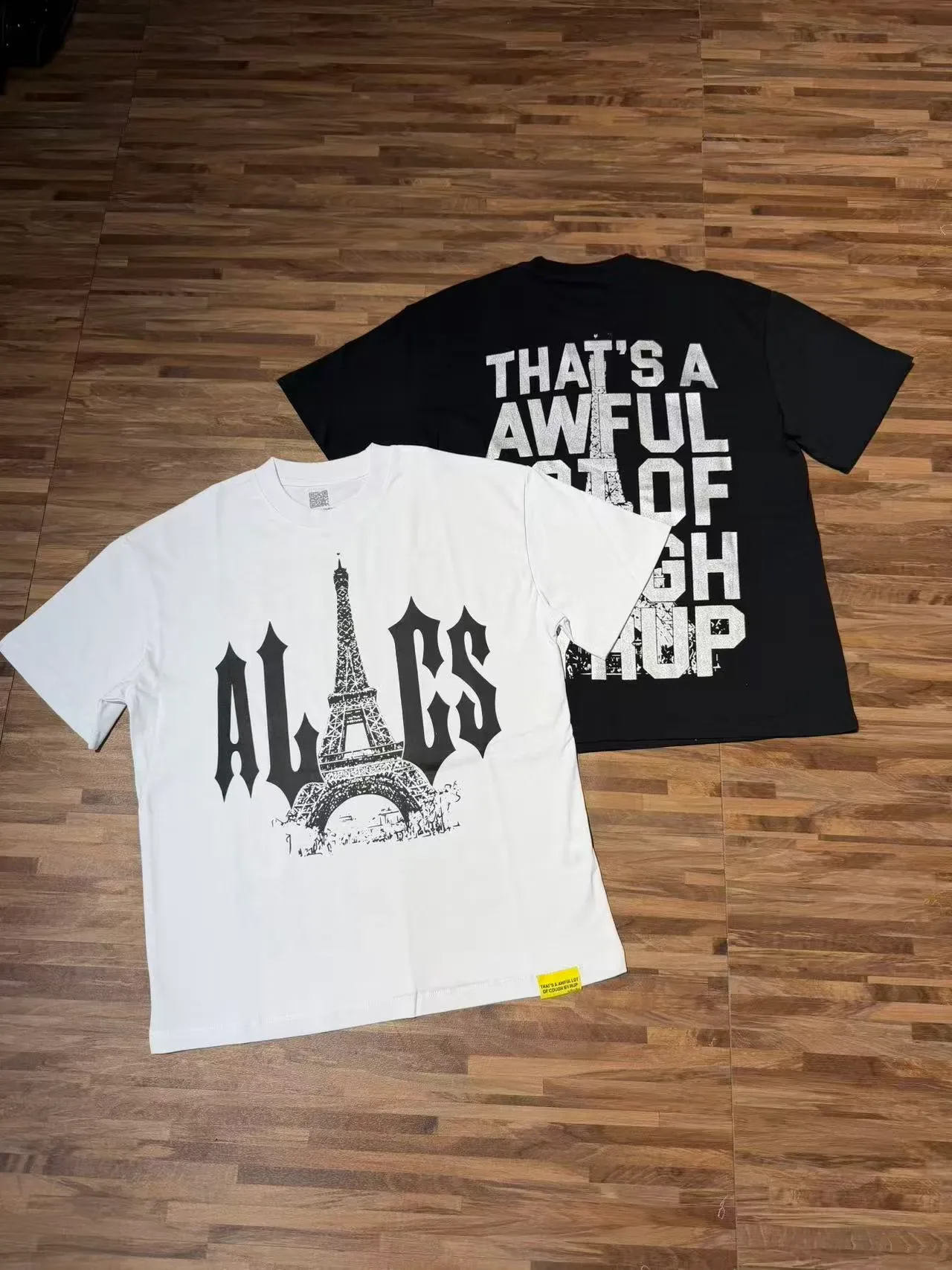 Graphic Print Eiffel Tower Typography T-Shirt 8