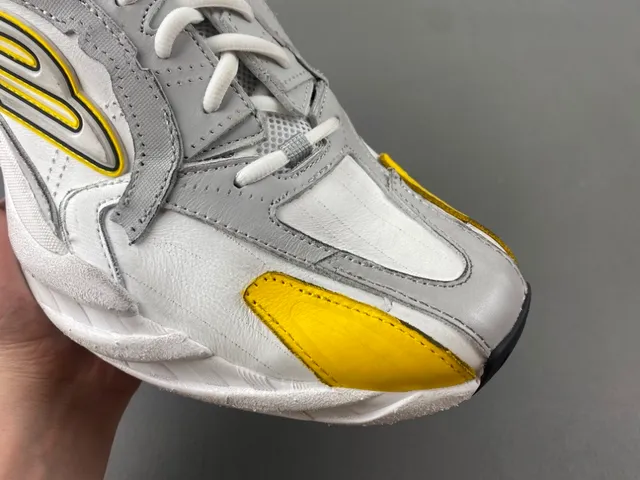 Gray and Yellow Chunky Midsole Lifestyle Sneaker 2