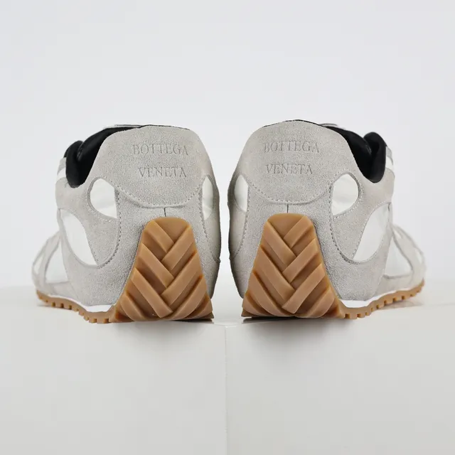 Gray Black Layered Suede And Mesh Upper Gum Rubber Sole Sneakers 8