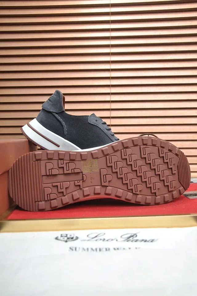 Gray Brown Suede Upper Layered Midsole Sneakers 3