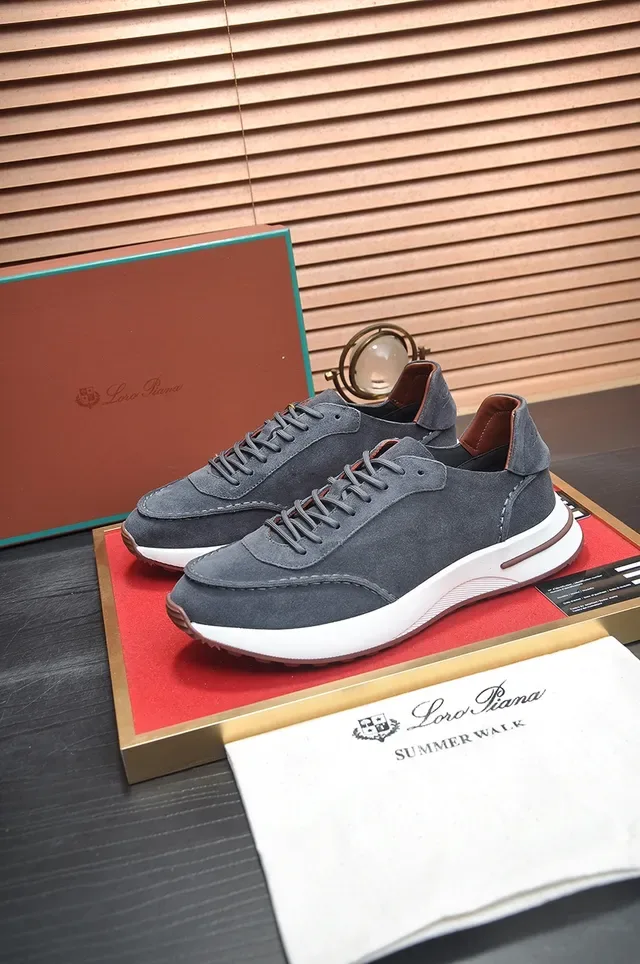 Gray Brown Suede Upper Layered Midsole Sneakers 4