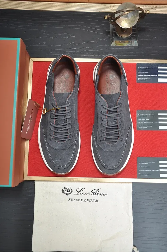 Gray Brown Suede Upper Layered Midsole Sneakers 5