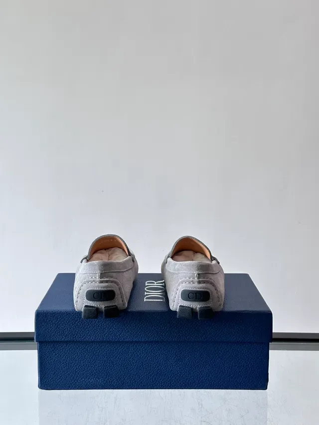 Gray Suede Metal Bit Loafers 3