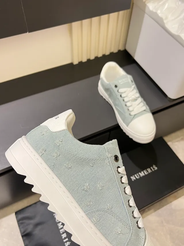 Green White Canvas Upper Embroidered Floral Motif Lifestyle Sneakers 3