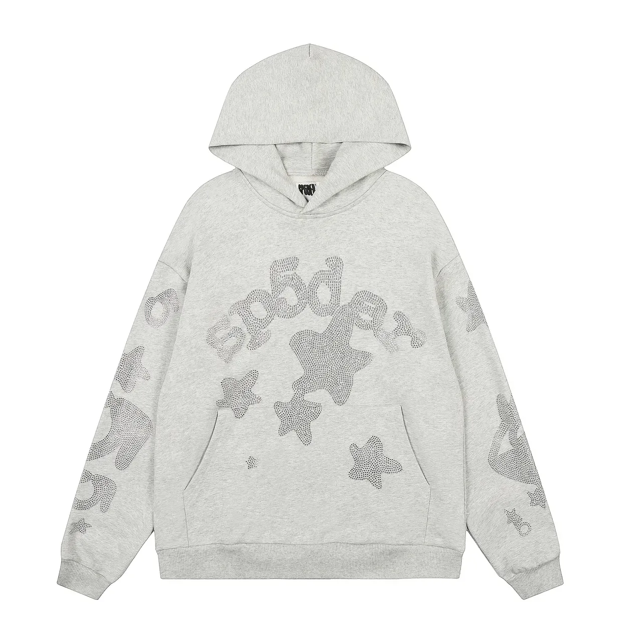 Heather Gray Rhinestone Star Embellished Tracksuit 2