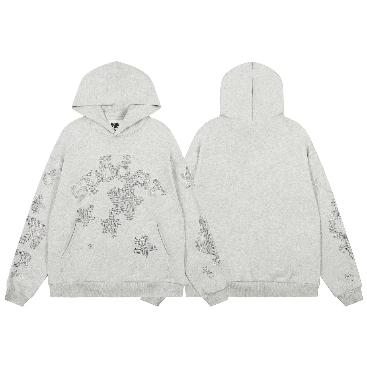 Heather Gray Rhinestone Star Embellished Tracksuit 4