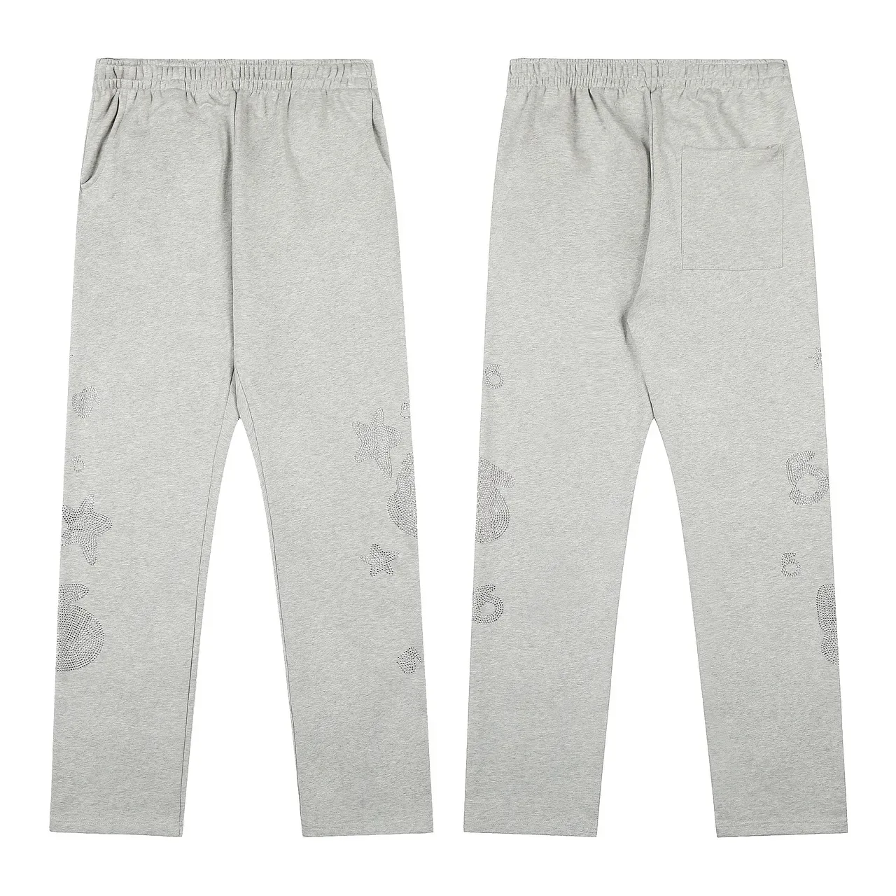 Heather Gray Rhinestone Star Embellished Tracksuit 7