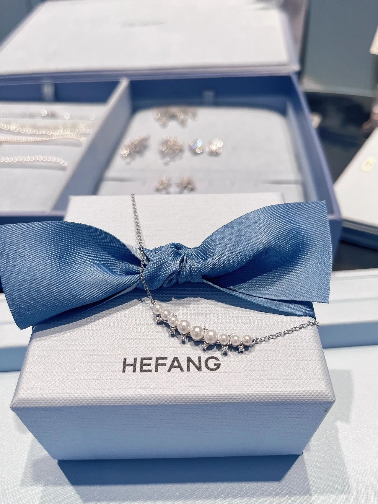 HEFANG Pearl Cluster and Star Charm Dangle Earrings 8