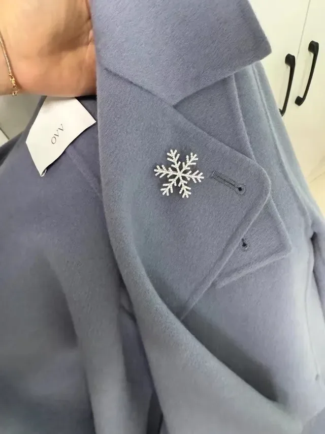 HEFANG Snowflake Pavé Crystal Brooch 5