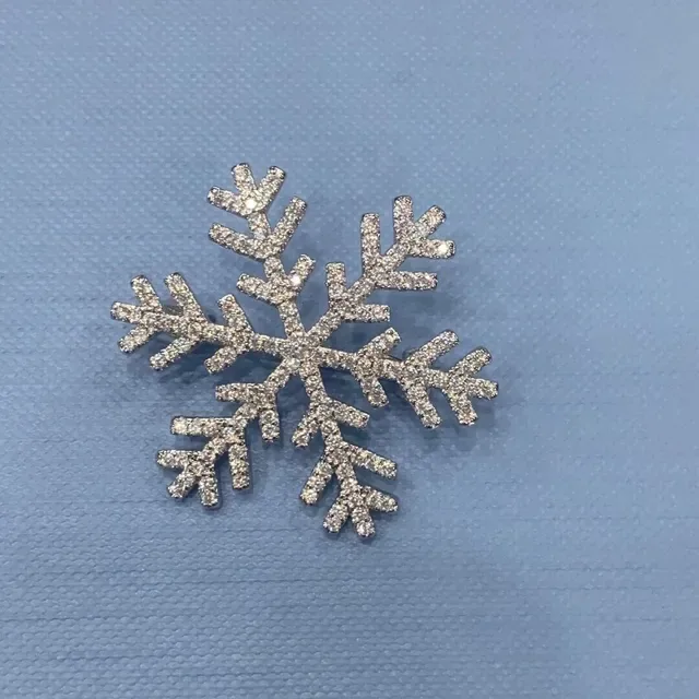 HEFANG Snowflake Pavé Crystal Brooch 7