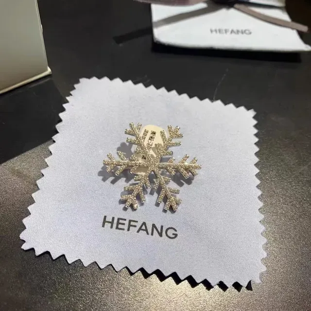 HEFANG Snowflake Pavé Crystal Brooch 8