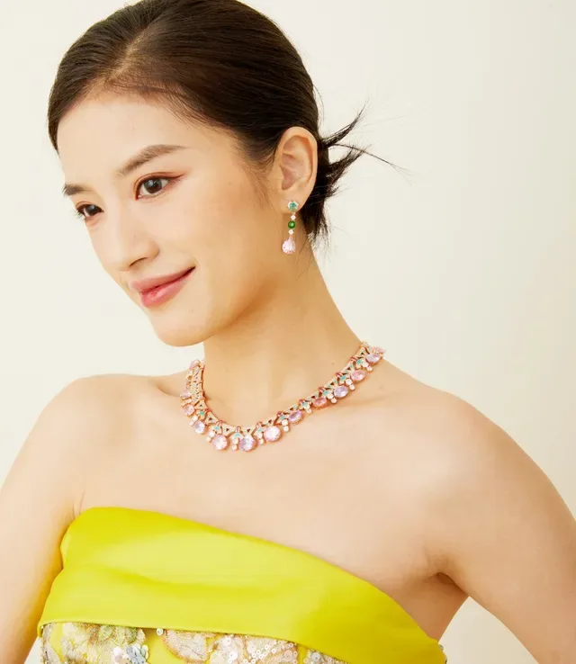 High-Collar Multi-Gem Enamel-Accented Pavé-Diamond Necklace 5