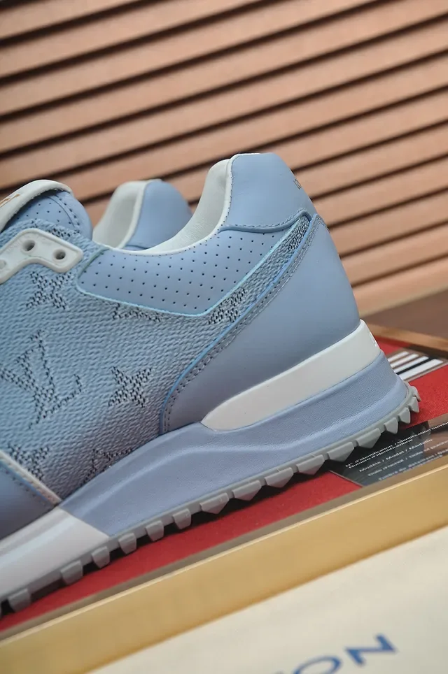 Light Blue Perforated Mesh and Synthetic Overlay Lifestyle Sneaker 2