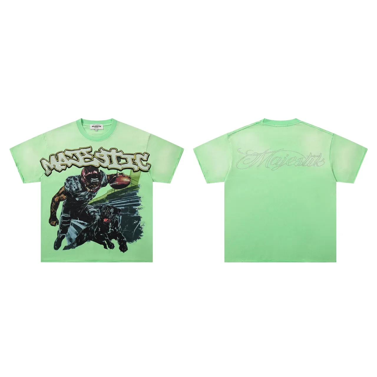 MAJESTIK Graphic Print Oversized T-Shirt 2