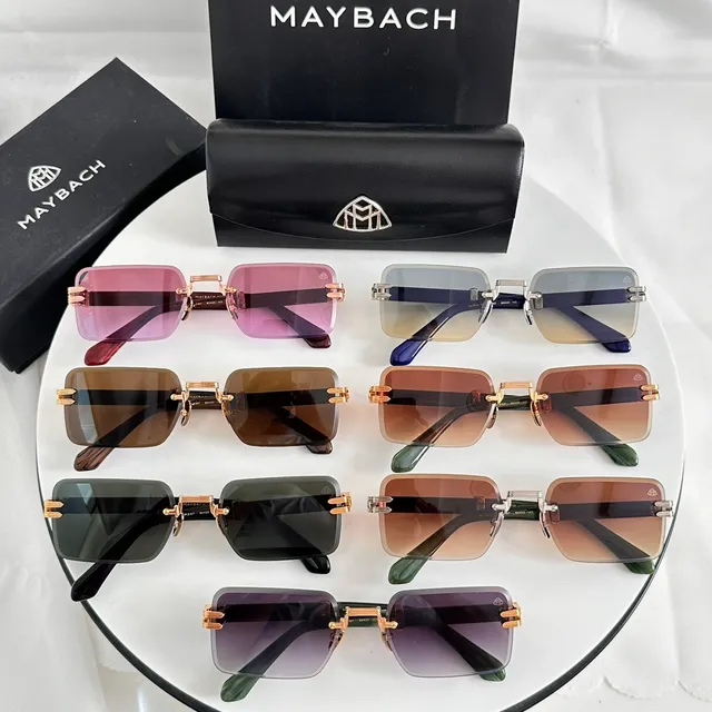 Maybach Rimless Gradient Blue Sunglasses 2