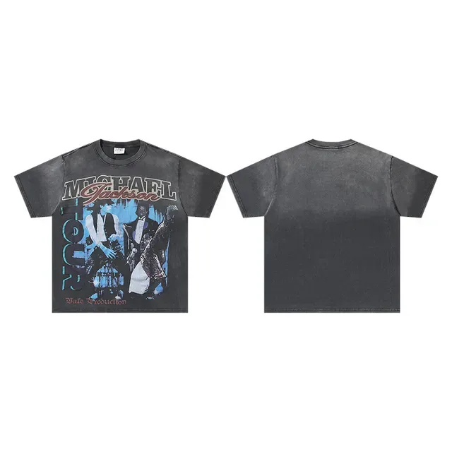 Michael Jackson Tour Graphic Stone-Washed T-Shirt 2