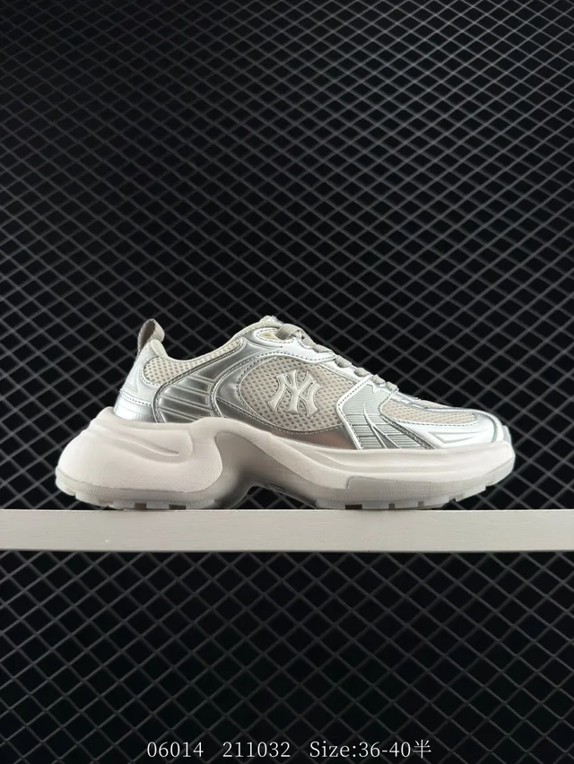 MLB Big Ball Chunky Silver Mesh Low-Top Chunky Sneakers 6