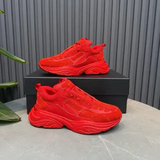 حذاء رياضي أحمر أحادي اللون oversized chunky