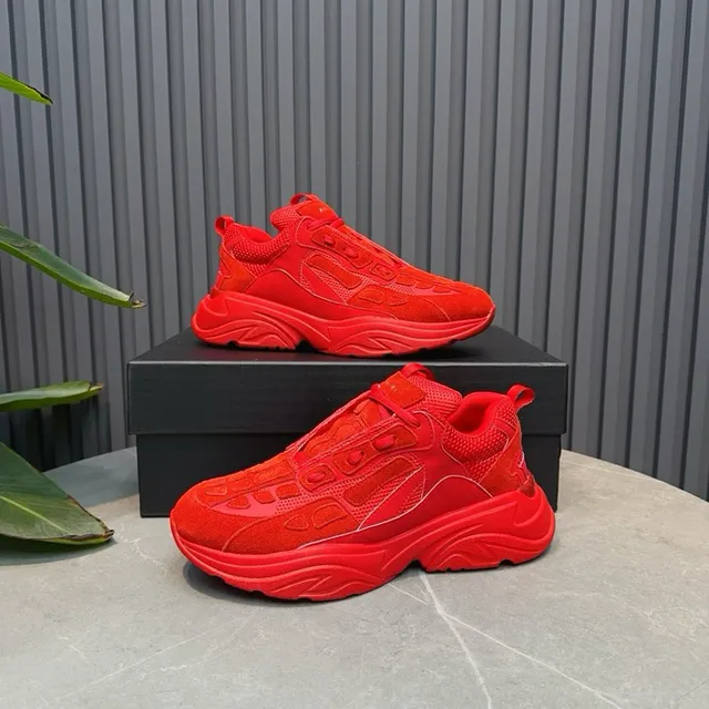 Monochromatic Red Oversized Chunky Sneaker 8