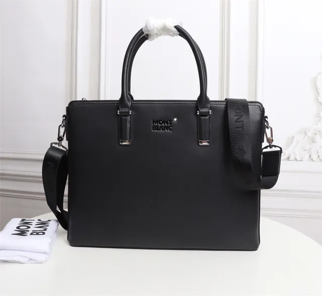 Montblanc Meisterstück Black Silver Structured Dual-Handle Tote Bag 5