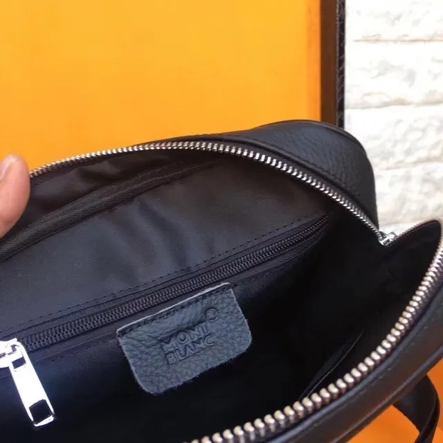 Montblanc Meisterstück Leather Collection Black Structured Messenger Bag 2